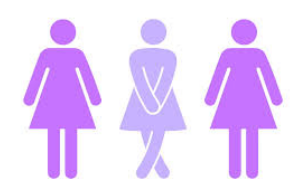 a woman's silhouette is shown in three different colors.