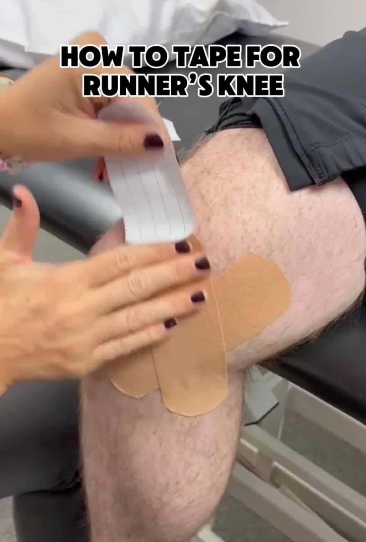 Taping for runner's knee