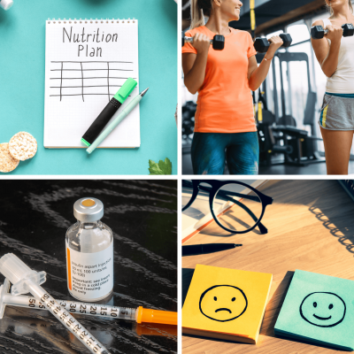 A collage of photos showing different types of exercise equipment.